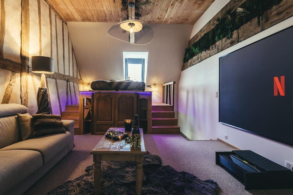 Le Duplex De L'Etoile Home Cinema Jacuzzi Et Sauna Privatif Longmesnil Exterior foto